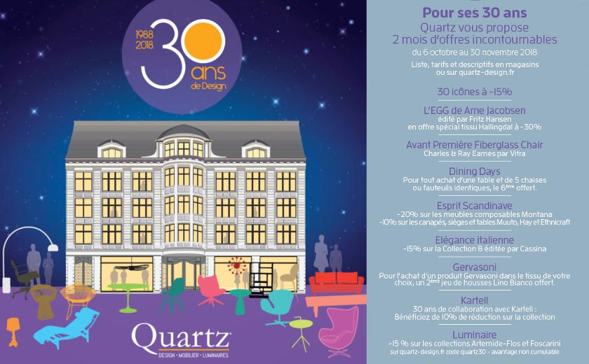Offres exceptionnelles pour les 30 ans de Quartz